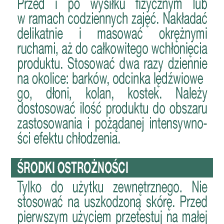 Intensywnie chłodzący żel